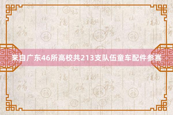 来自广东46所高校共213支队伍童车配件参赛